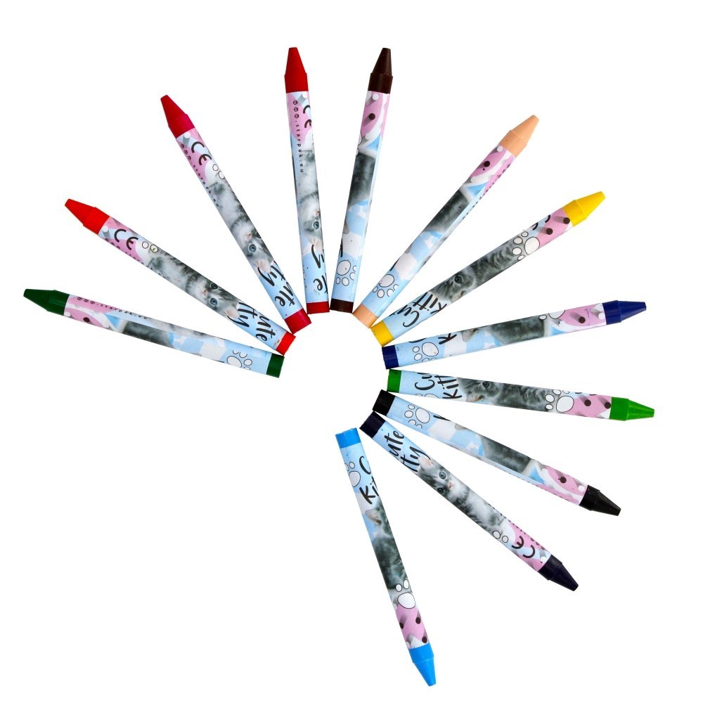 CRAYONS CIRE 12 COULEURS CUTIES STARPAK 397930